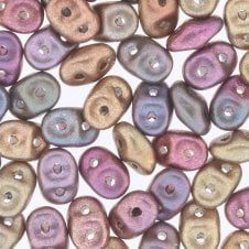 Matubo SuperDuo Czech Beads 2.5x5mm - Crystal Violet Rainbow - 10g