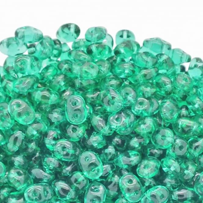 Matubo SuperDuo Czech Beads 2.5x5mm - Emerald - 10g