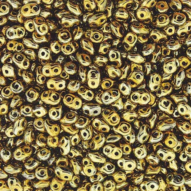 Matubo SuperDuo Czech Beads 2.5x5mm - Full Amber - 10g