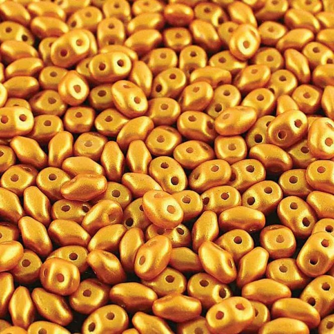 Matubo SuperDuo Czech Beads 2.5x5mm - Gold Shine Yellow Sun - 10g