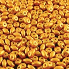 Matubo SuperDuo Czech Beads 2.5x5mm - Gold Shine Yellow Sun - 10g