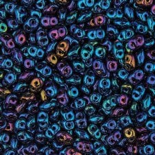 Matubo SuperDuo Czech Beads 2.5x5mm - Jet Blue Iris - 10g