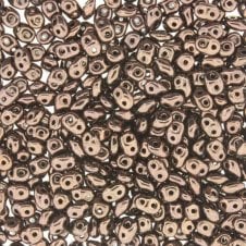 Matubo SuperDuo Czech Beads 2.5x5mm - Jet Bronze - 10g