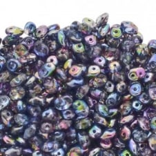 Matubo SuperDuo Czech Beads 2.5x5mm - Magic Line Blue/Pink - 10g