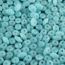 Matubo SuperDuo Czech Beads 2.5x5mm - Opal Aqua Matte - 10g