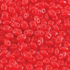 Matubo SuperDuo Czech Beads 2.5x5mm - Opal Red - 10g