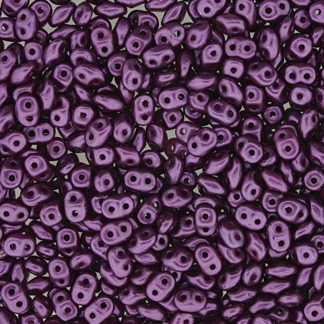 Matubo SuperDuo Czech Beads 2.5x5mm - Pastel Bordeaux - 10g