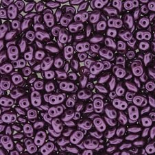 Matubo SuperDuo Czech Beads 2.5x5mm - Pastel Bordeaux - 10g