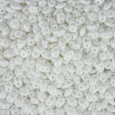 Matubo SuperDuo Czech Beads 2.5x5mm - Pastel White - 10g