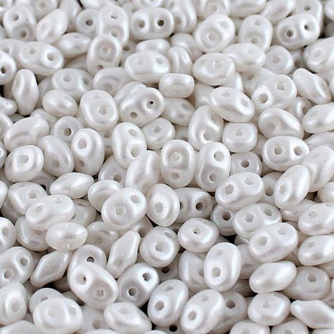 Matubo SuperDuo Czech Beads 2.5x5mm - Pearl Shine White - 10g