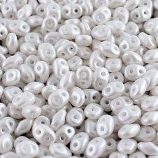 Matubo SuperDuo Czech Beads 2.5x5mm - Pearl Shine White - 10g