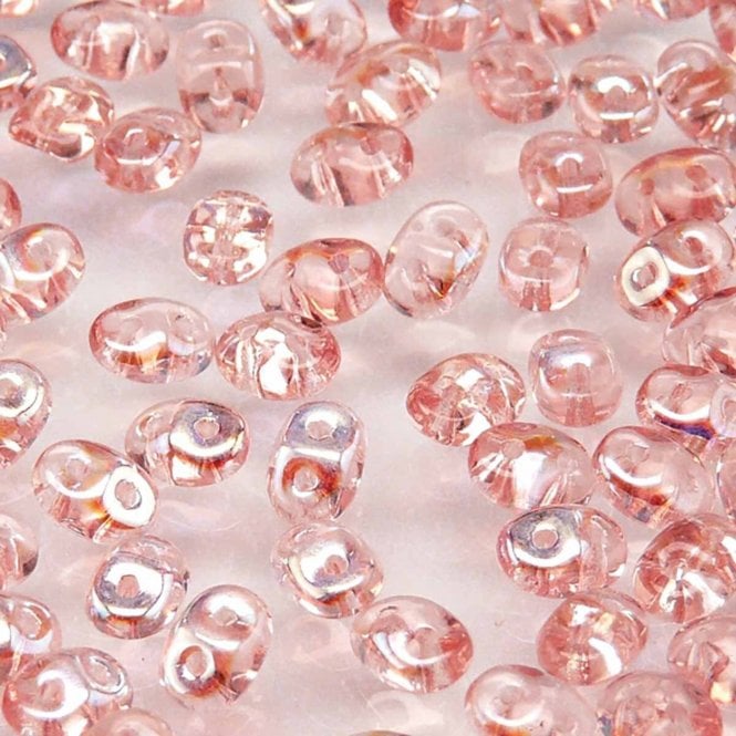 Matubo SuperDuo Czech Beads 2.5x5mm - Rosaline AB - 10g