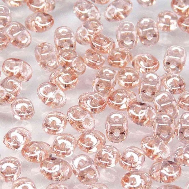 Matubo SuperDuo Czech Beads 2.5x5mm - Rosaline White Luster - 10g