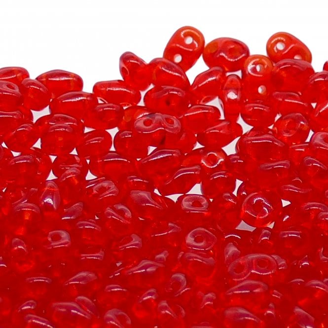 Matubo SuperDuo Czech Beads 2.5x5mm - Ruby - 10g