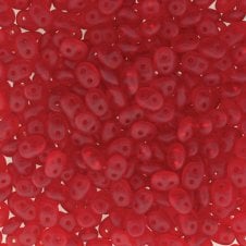 Matubo SuperDuo Czech Beads 2.5x5mm - Ruby Matte - 10g