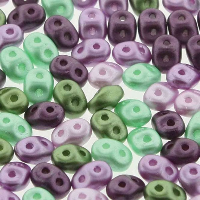 Matubo SuperDuo Czech Beads 2.5x5mm - Spring Violets - 10g