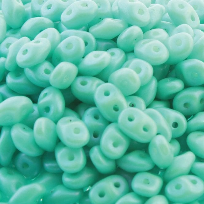 Matubo SuperDuo Czech Beads 2.5x5mm - Tropical Mint - 10g