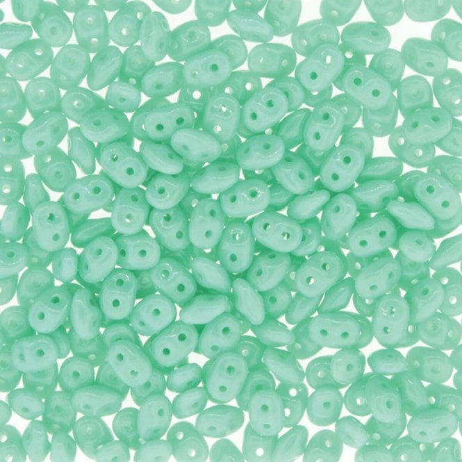 Matubo SuperDuo Czech Beads 2.5x5mm - Turquoise Green - 10g