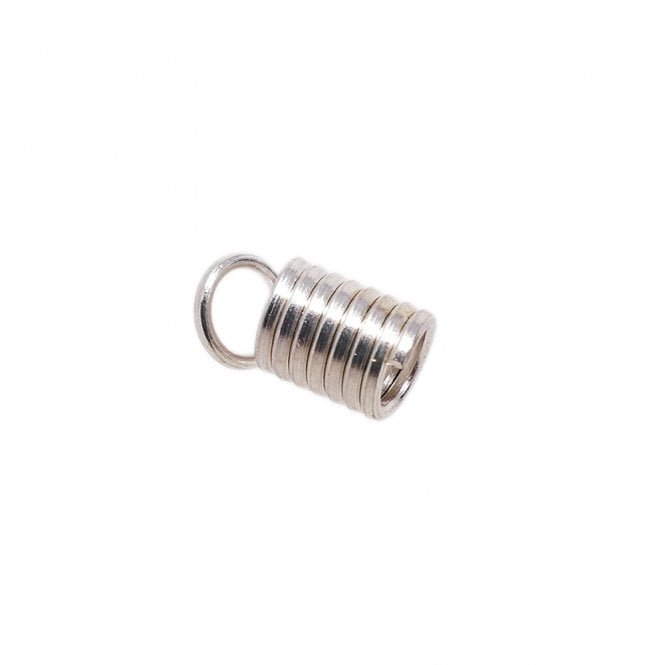 Medium Coil Necklace End - Silver Plated - 20pk