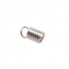 Medium Coil Necklace End - Silver Plated - 20pk