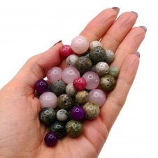Mixed Gemstone Round Beads 4mm-16mm - 50g (approx. 32pcs)