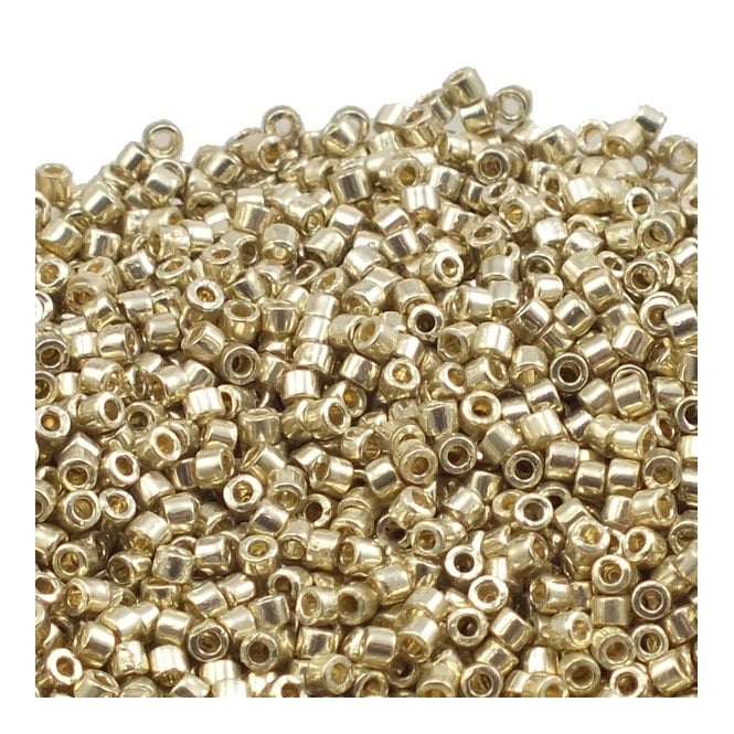  11/0 Delica Seed Bead - Duracoat Galvanised Silver (DB1831) - 5g