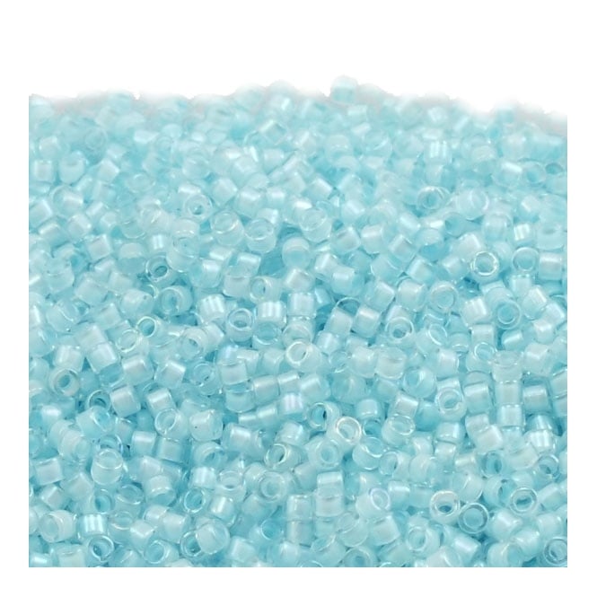  11/0 Delica Seed Bead - Lined Aqua Mist (DB078) - 5g