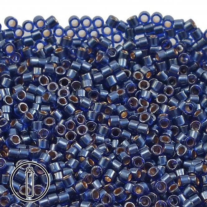  11/0 Delica Seed Bead - Lined Dark Blue Lustre (DB278) - 5g