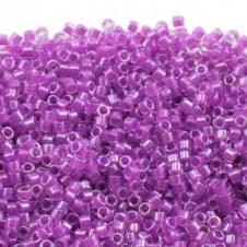 Miyuki 11/0 Delica Seed Bead - Lined Lilac AB (DB073) - 5g