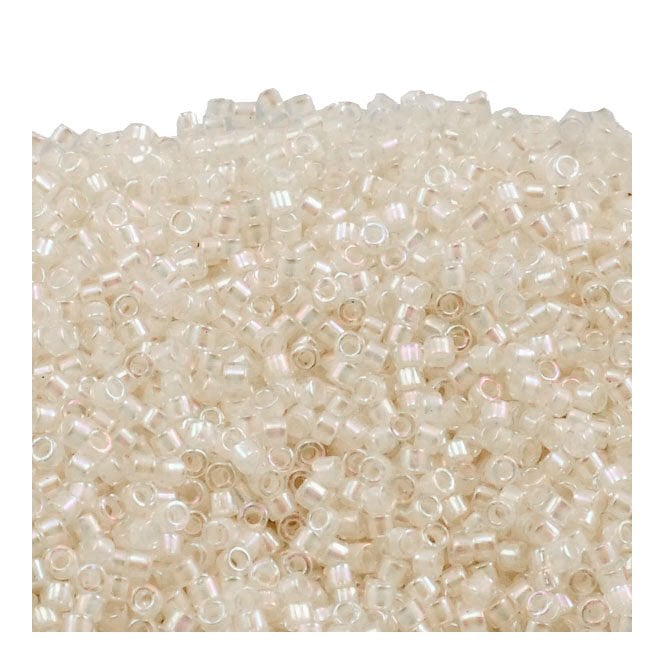  11/0 Delica Seed Bead - Off White AB (DB052) - 5g