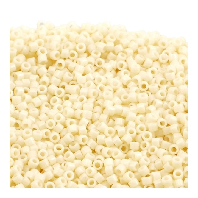  11/0 Delica Seed Bead - Opaque Cream (DB732) - 5g