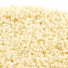 Miyuki 11/0 Delica Seed Bead - Opaque Cream (DB732) - 5g