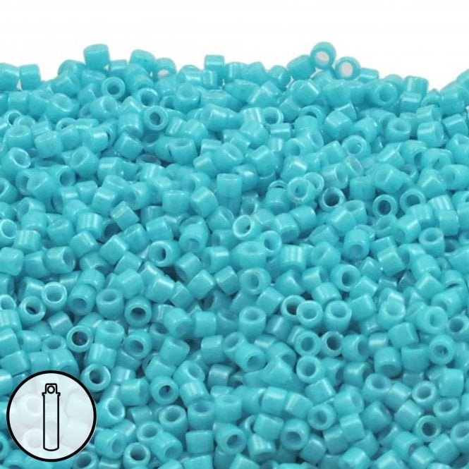  11/0 Delica Seed Bead - Opaque Turquoise Green (DB658) - 5g