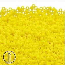 Miyuki 11/0 Delica Seed Bead - Opaque Yellow (DB721) - 5g