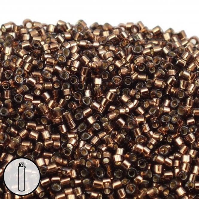  11/0 Delica Seed Bead - Silver Lined Brown (DB150) - 5g