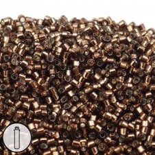 Miyuki 11/0 Delica Seed Bead - Silver Lined Brown (DB150) - 5g