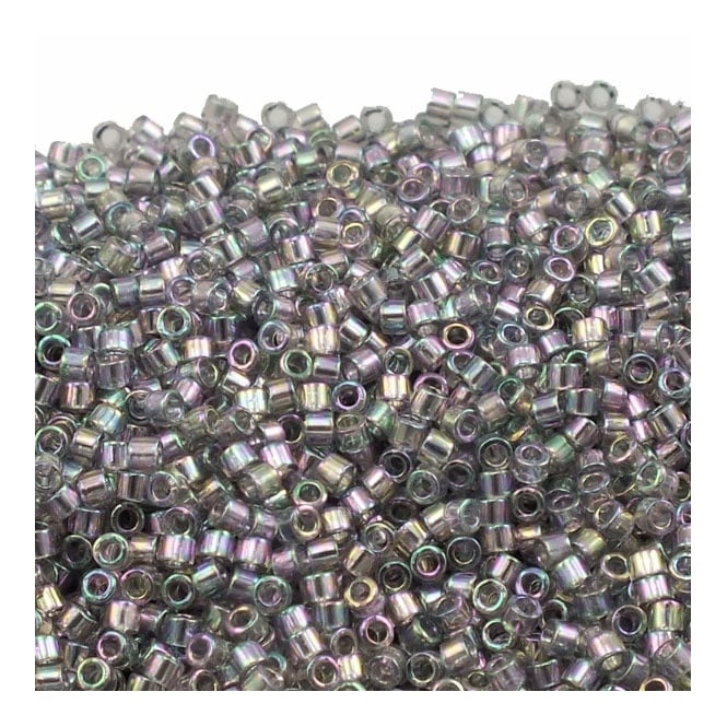  11/0 Delica Seed Bead - Transparent Grey Iris (DB107) - 5g