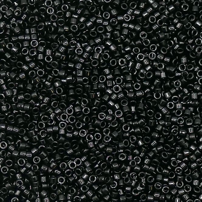  11/0 Delica Seed Beads - Black (DB010) - 5g