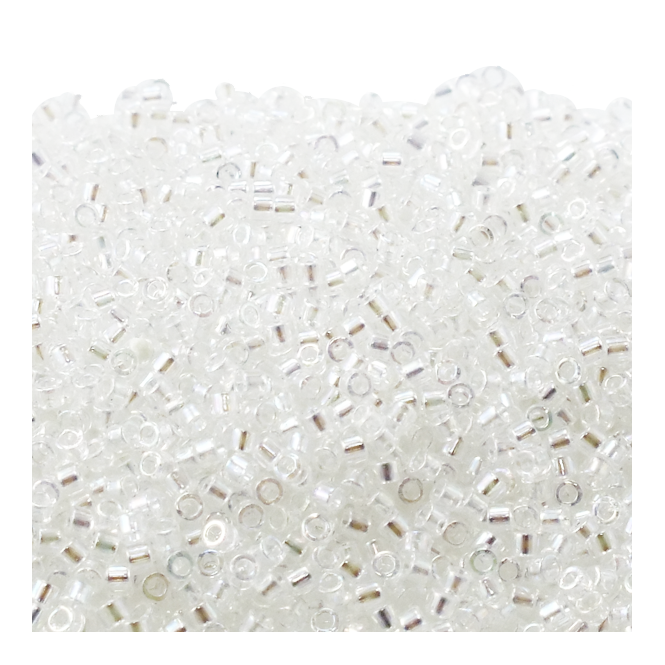  11/0 Delica Seed Beads - Crystal AB (DB051) - 5g