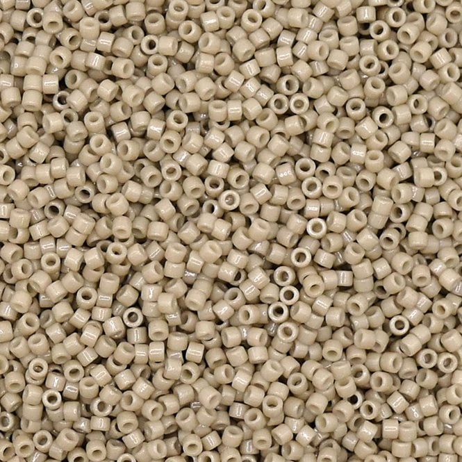  11/0 Delica Seed Beads - Duracoat Opaque Antique White (DB2363) - 5g