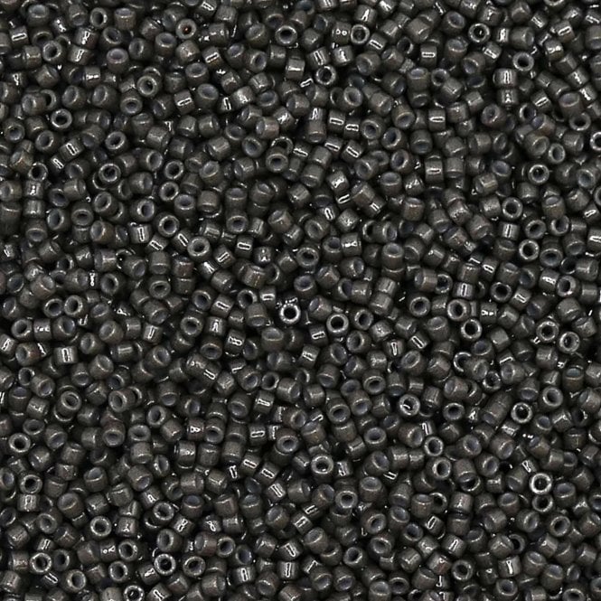  11/0 Delica Seed Beads - Duracoat Opaque Charcoal Grey (DB2368) - 5g