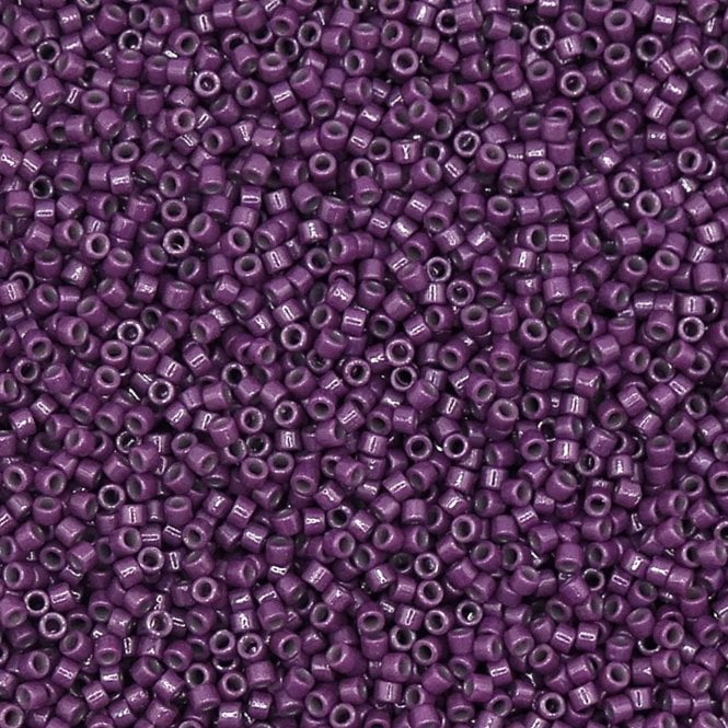  11/0 Delica Seed Beads - Duracoat Opaque Dark Purple (DB2360) - 5g
