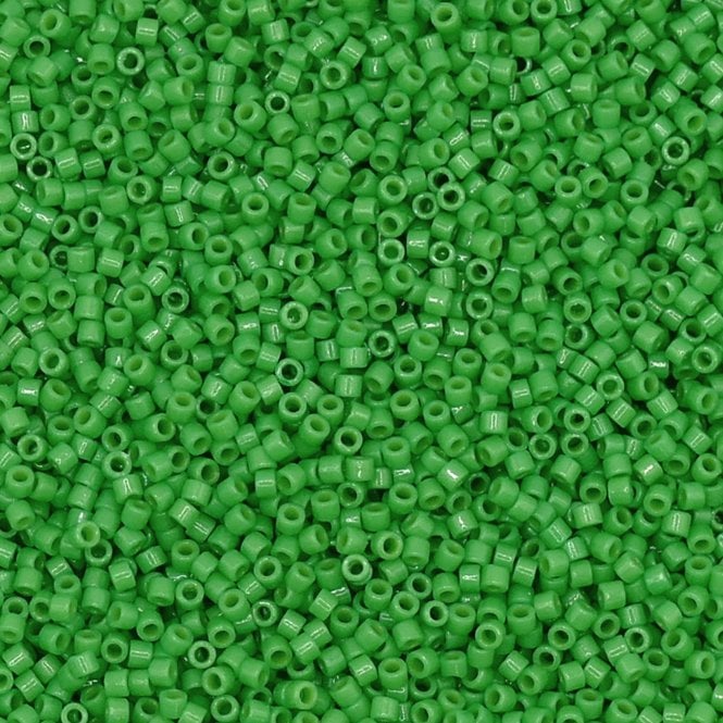  11/0 Delica Seed Beads - Duracoat Opaque Fiji Green (DB2126) - 5g