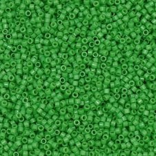 Miyuki 11/0 Delica Seed Beads - Duracoat Opaque Fiji Green (DB2126) - 5g