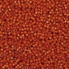 Miyuki 11/0 Delica Seed Beads - Duracoat Opaque Orange Rust (DB2352) - 5g