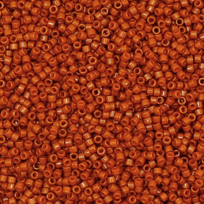  11/0 Delica Seed Beads - Duracoat Opaque Persimmon (DB2108) - 5g