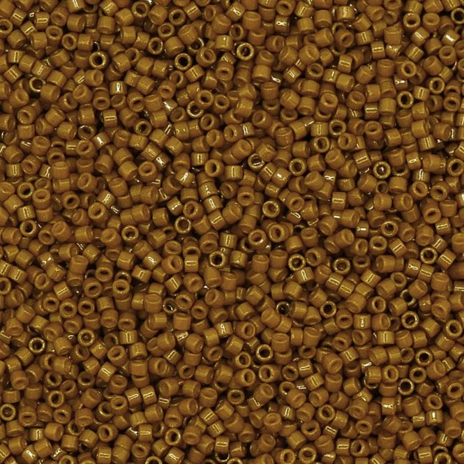 11/0 Delica Seed Beads - Duracoat Opaque Spanish Olive (DB2141) - 5g