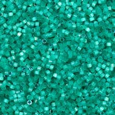 Miyuki 11/0 Delica Seed Beads - Dyed Aqua Green Silk Satin (DB1813) - 5g