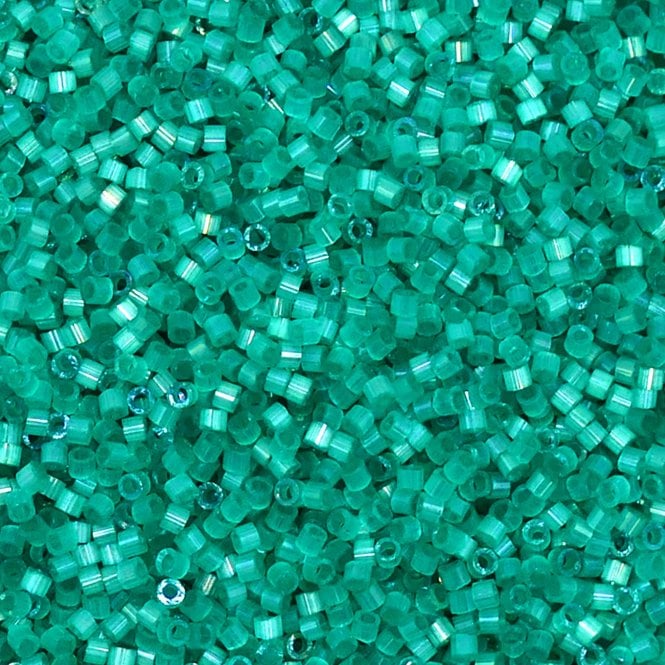  11/0 Delica Seed Beads - Dyed Light Aqua Green Silk Satin (DB1812) - 5g