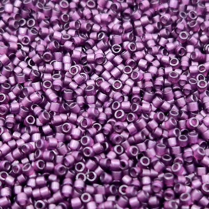  11/0 Delica Seed Beads - Dyed Matte Transparent Purple (DB784) - 5g